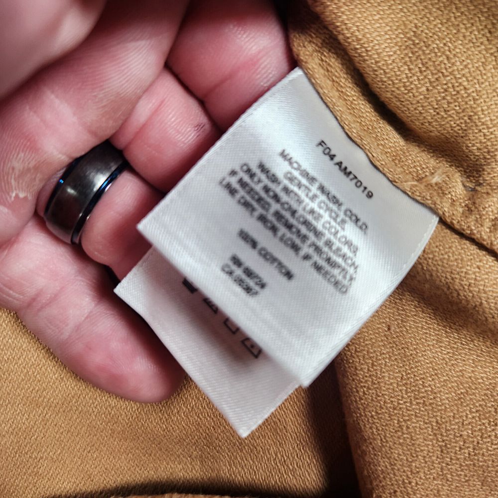 Columbia Shirt Mens 2XLXXL Chamois Cloth Flannel Tan Heavy Work Hiking Outdoors - Picture 5 of 11